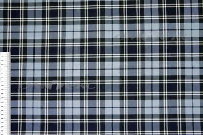 Ткань костюмная клетка Т7274 2004, 220 гр/м2, шир.150см, цвет т.синий/гол/бел - купить в Биробиджане. Цена 