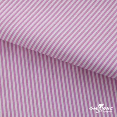 Ткань сорочечная Полоска Кенди, 115 г/м2, 58% пэ,42% хл, шир.150 см, цв.1-розовый, (арт.110) - купить в Биробиджане. Цена 306.69 руб.