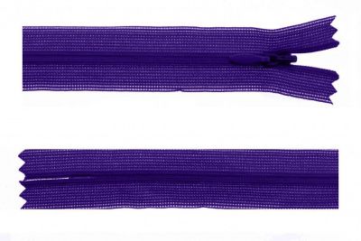 Молния потайная Т3 866, 50 см, капрон, цвет фиолетовый - купить в Биробиджане. Цена: 8.62 руб.