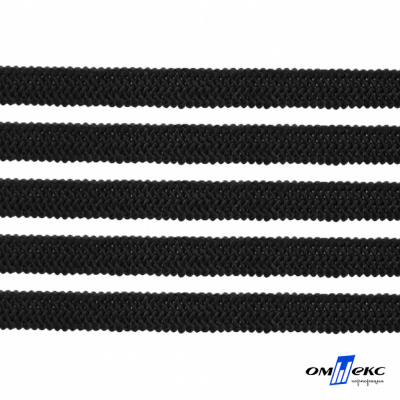 Лента эластичная вязанная (резинка) 4 мм (200+/-1 м) 400 гр/м2 черная бобина "ОМТЕКС" - купить в Биробиджане. Цена: 1.78 руб.