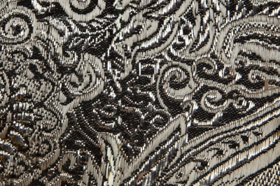 Ткань костюмная жаккард №11, 140 гр/м2, шир.150см, цвет тем.серебро - купить в Биробиджане. Цена 383.29 руб.