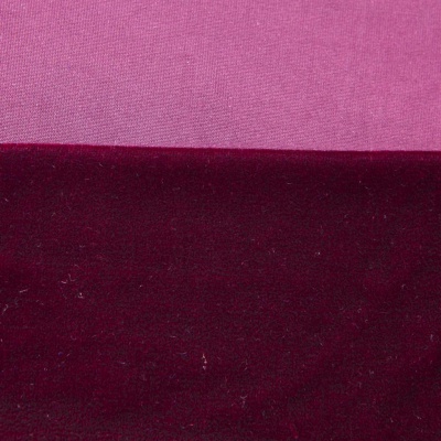 Бархат стрейч №2, 240 гр/м2, шир.160 см, (2,6 м/кг), цвет бордо - купить в Биробиджане. Цена 740.88 руб.