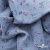 Ткань Муслин принт, 100% хлопок, 125 гр/м2, шир. 140 см, #2308 цв. 69 серо-голубой с цветком - купить в Биробиджане. Цена 413.11 руб.