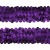 Тесьма с пайетками 12, шир. 30 мм/уп. 25+/-1 м, цвет фиолет - купить в Биробиджане. Цена: 1 098.48 руб.