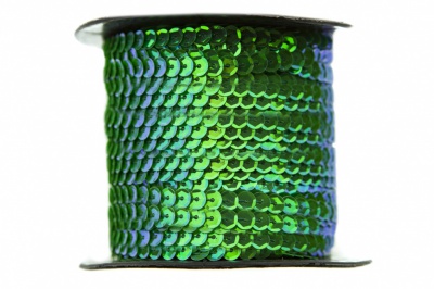 Пайетки "ОмТекс" на нитях, CREAM, 6 мм С / упак.73+/-1м, цв. 94 - зеленый - купить в Биробиджане. Цена: 297.48 руб.