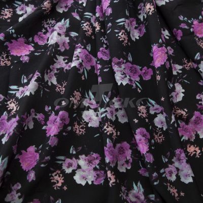 Плательная ткань "Фламенко" 20.1, 80 гр/м2, шир.150 см, принт растительный - купить в Биробиджане. Цена 241.49 руб.