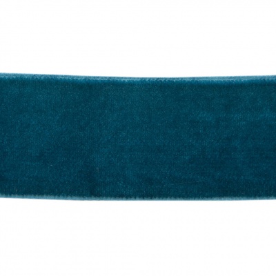 Лента бархатная нейлон, шир.25 мм, (упак. 45,7м), цв.65-изумруд - купить в Биробиджане. Цена: 981.09 руб.