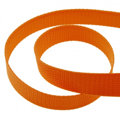 Стропа текстильная, шир. 25 мм (в нам. 50+/-1 ярд), цвет оранжевый - купить в Биробиджане. Цена: 409.94 руб.
