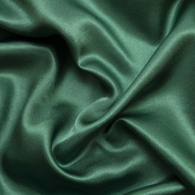 Поли креп-сатин 19-5420, 125 (+/-5) гр/м2, шир.150см, цвет зелёный - купить в Биробиджане. Цена 157.15 руб.