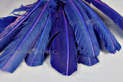 Декоративный Пучок из перьев, перо 23см/синий - купить в Биробиджане. Цена: 12.34 руб.